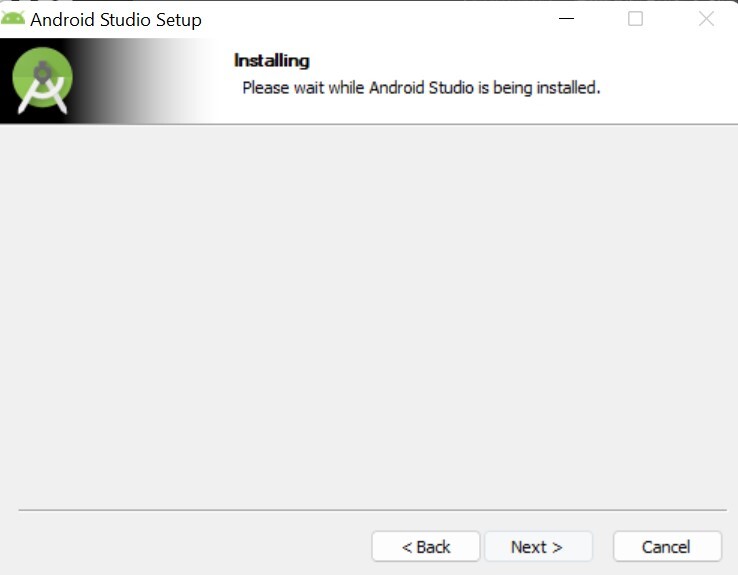 Chờ quá trình cài app Win79 trên Laptop / Máy tính / PC bằng Android Studio giả lập Android được diễn ra